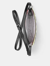 Load image into Gallery viewer, Bees Love Lavender Black Leather Cross Body Bag