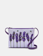 Load image into Gallery viewer, Bees Love Lavender Plum Leather Cross Body Bag