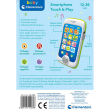 Load image into Gallery viewer, CLEMENTONI TOUCH & PLAY SMARTPHONES, Interactive Educational Toy, Toddler Smartphone, Cognitive Development, Early Learning, Ages 12 Months and Up