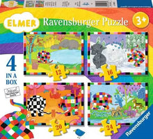 Load image into Gallery viewer, Ravensburger Elmer - 12 + 16 + 20 + 24 Pieces Puzzle