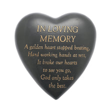 Load image into Gallery viewer, THOUGHT OF YOU GRAVESIDE DARK GREY HEART - IN LOVING MEMORY