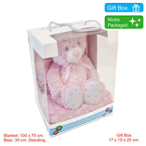 Plush Bear & Blanket In A Gift Box