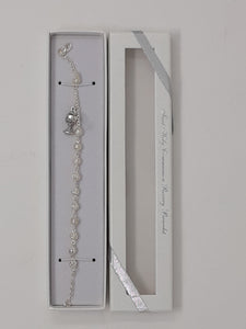 Communion Rosary Bracelet/Metal Filigree