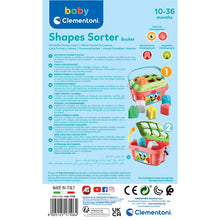 Load image into Gallery viewer, Baby Clementoni Shape Sorter Bucket