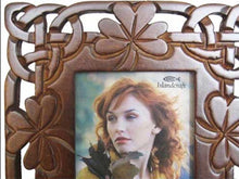 Load image into Gallery viewer, Islandcraft Celtic Wood Picture Frame - Shamrock