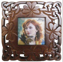 Load image into Gallery viewer, Islandcraft Celtic Wood Picture Frame - Shamrock