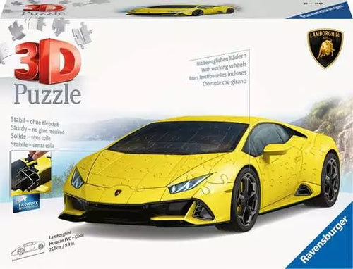 3D Puzzle Ball Lamborghini Huracan Yellow - 108 Pieces