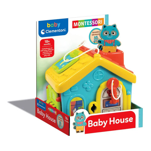 CLEMENTONI BABY HOUSE, Interactive Activity Playset, Toddler Playhouse, Sensory Exploration, Imaginative Play, Fine Motor Skills Development