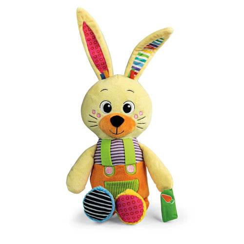 CLEMENTONI BENNY THE BUNNY, Interactive Plush Toy, Bunny Plush, Baby and Toddler Companion, Sensory Exploration, Imaginative Play, Ages 0 Months and Up