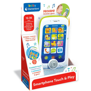 CLEMENTONI TOUCH & PLAY SMARTPHONES, Interactive Educational Toy, Toddler Smartphone, Cognitive Development, Early Learning, Ages 12 Months and Up