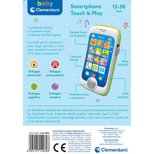 Load image into Gallery viewer, CLEMENTONI TOUCH &amp; PLAY SMARTPHONES, Interactive Educational Toy, Toddler Smartphone, Cognitive Development, Early Learning, Ages 12 Months and Up

