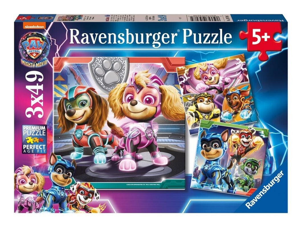 Children’s Puzzle Paw Patrol Mighty Movie - 3x49 Pieces Puzzle