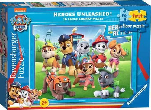 Paw Patrol puzzle box with characters and Ravensburger branding