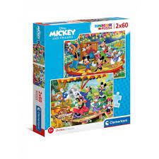 Clementoni 2 x 60pce Mickey & Friends Supercolor puzzle