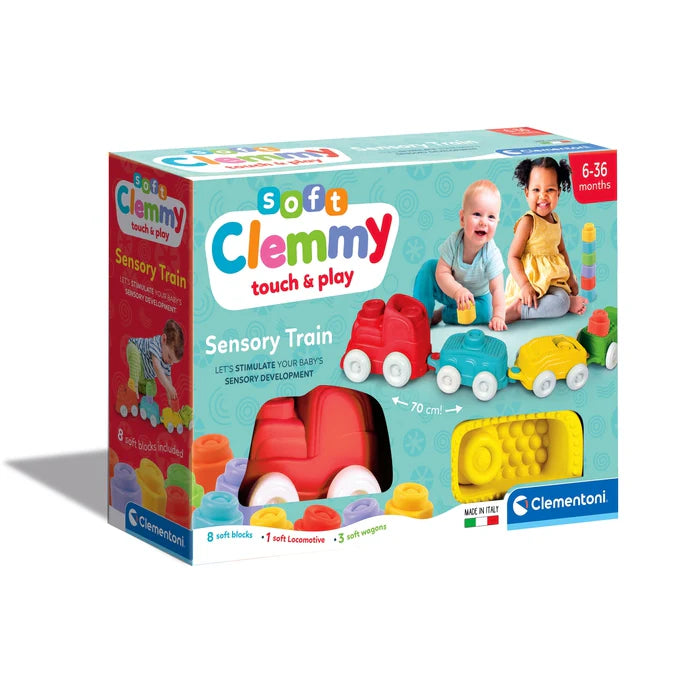 Clementoni CLEMMY! SENSORY TRAIN set for baby toddler - SENSORY TOY
