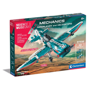 Science Museum mechanics aeroplanes and helicopters building set packaging