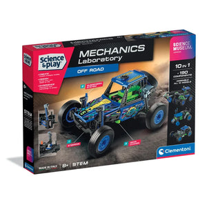 Box of Science & Play Mechanics Laboratory Off Road set with a toy model on a white background