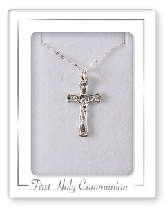 Communion Sterling Silver Crucifix Necklet