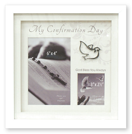 Confirmation Photo Frame White Finish Symbolic