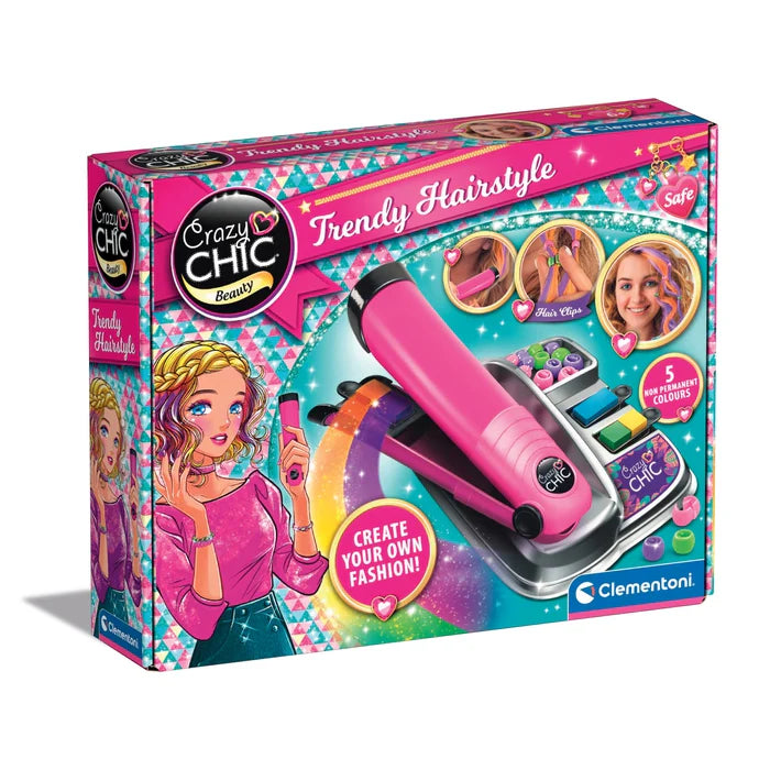 Crazy Chic toy hair styling set packaging on a white background
