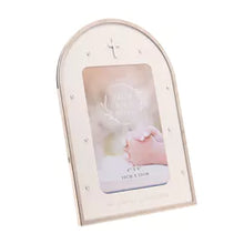 Load image into Gallery viewer, Decorative photo frame with a small picture of a baby on a white background
