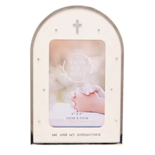 Load image into Gallery viewer, Decorative photo frame with 'Faith and Hope' text and baby's hand image on a white background
