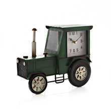 Load image into Gallery viewer, HOMETIME MANTEL CLOCK - DARK GREEN TRACTOR
