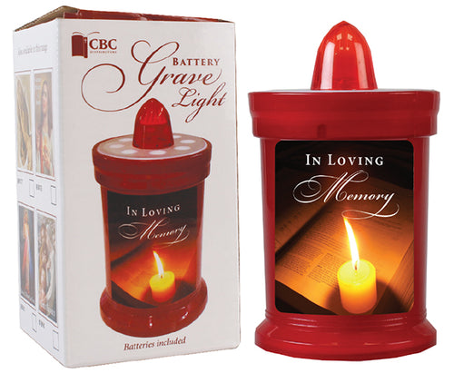 In Loving Memory LED Grave Candle -  Memorial