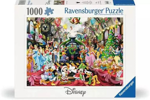 Ravensburger Disney puzzle box with characters and festive scene