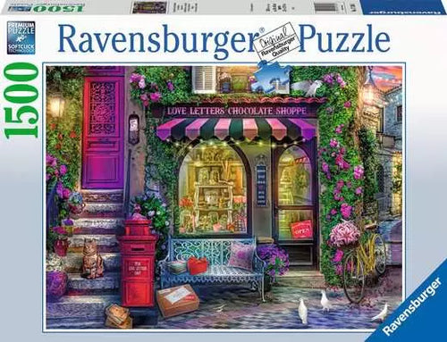 Jigsaw Puzzle Love Letters Chocolate Shop - 1500 Pieces Puzzle