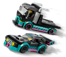 Load image into Gallery viewer, Lego Race Car and Car Carrier Truck
