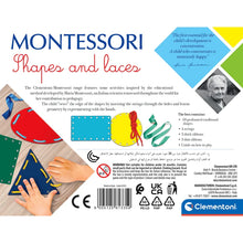 Load image into Gallery viewer, CLEMENTONI MONTESSORI - SHAPES AND LACES
