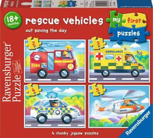 Load image into Gallery viewer, Ravensburger Rescue Vehicles - 2 + 3 + 4 + 5 Pieces Puzzle
