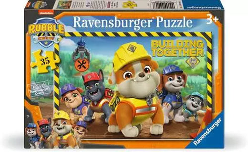 Ravensburger puzzle box featuring Paw Patrol characters with a 'Budding Together' theme.