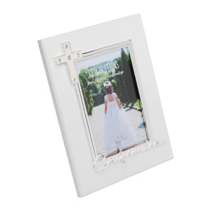 SILVERPLATED & EPOXY PHOTO FRAME 4" X 6" CONFIRMATION