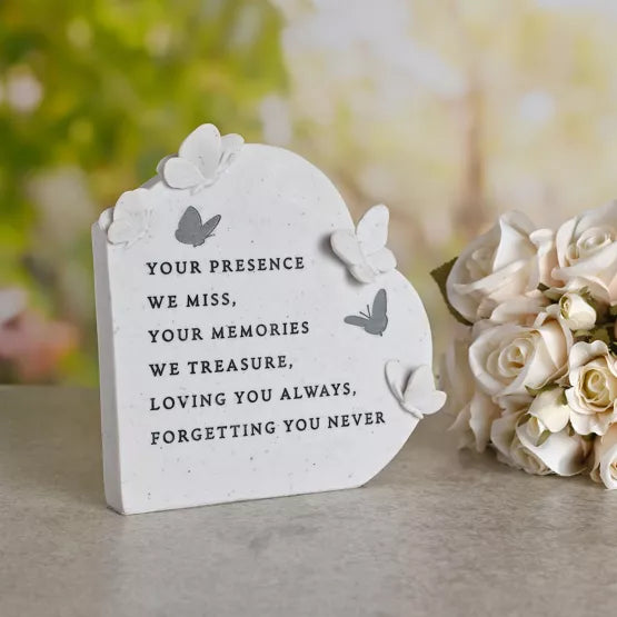 Thoughts of You Butterfly Graveside Standing Heart - Your Presence