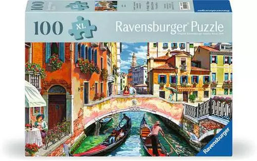 Ravensburger puzzle box with a scenic Italian canal and buildings.
