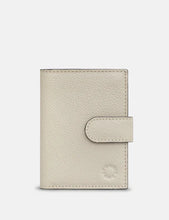 Load image into Gallery viewer, YOSHI WARM GREY LEATHER CARD HOLDER WALLET WITH TAB
