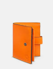 Load image into Gallery viewer, YOSHI ORANGE LEATHER CARD HOLDER WALLET WITH TAB

