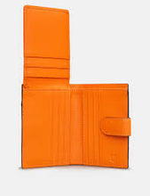 Load image into Gallery viewer, YOSHI ORANGE LEATHER CARD HOLDER WALLET WITH TAB
