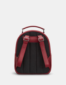 Yoshi Cherry Red Leather Backpack