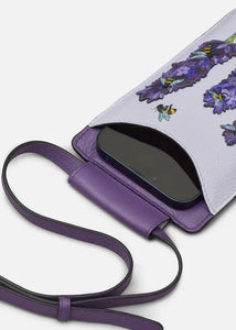 Yoshi Plum Bees Love Lavender Leather Phone Case