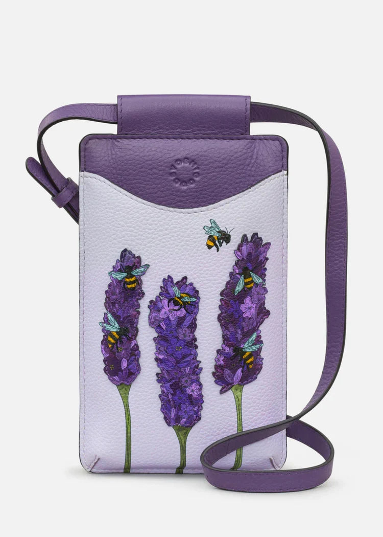 Yoshi Plum Bees Love Lavender Leather Phone Case