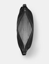 Load image into Gallery viewer, Black leather bag on a white background
