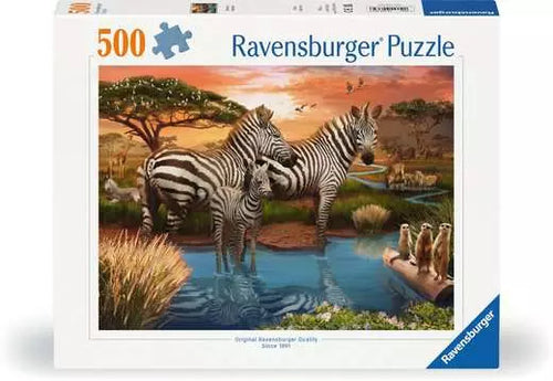 Ravensburger Zebra’s at waterhole - 500 Pieces Puzzle