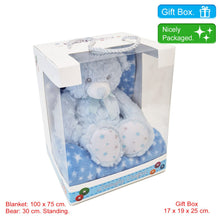 Load image into Gallery viewer, Plush Bear &amp; Blanket In A Gift Box
