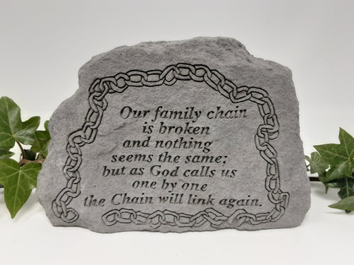 grave stone remembrance plaque - family chain