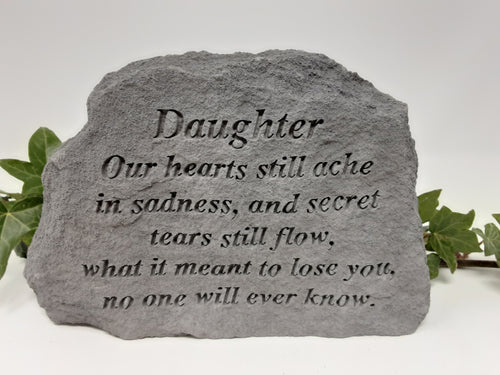 grave stone plaque - daughter