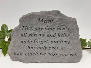 Grave stone plaque Mum