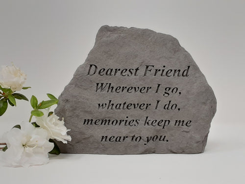 grave stone plaque - friend